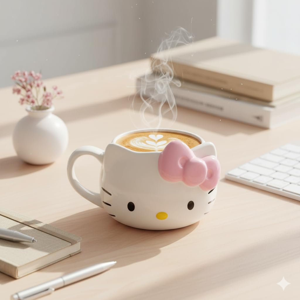 Amazon.co.jp: ハローキティ ピンクリボン 20オンス 3D彫刻セラミック